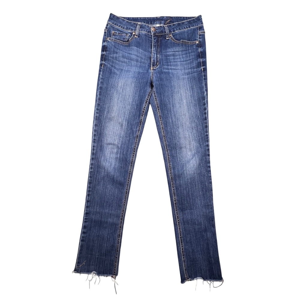 Seven7 Blue Jeans Atlantic Raw Hem Straight Leg Women Size 6 MY1430DE